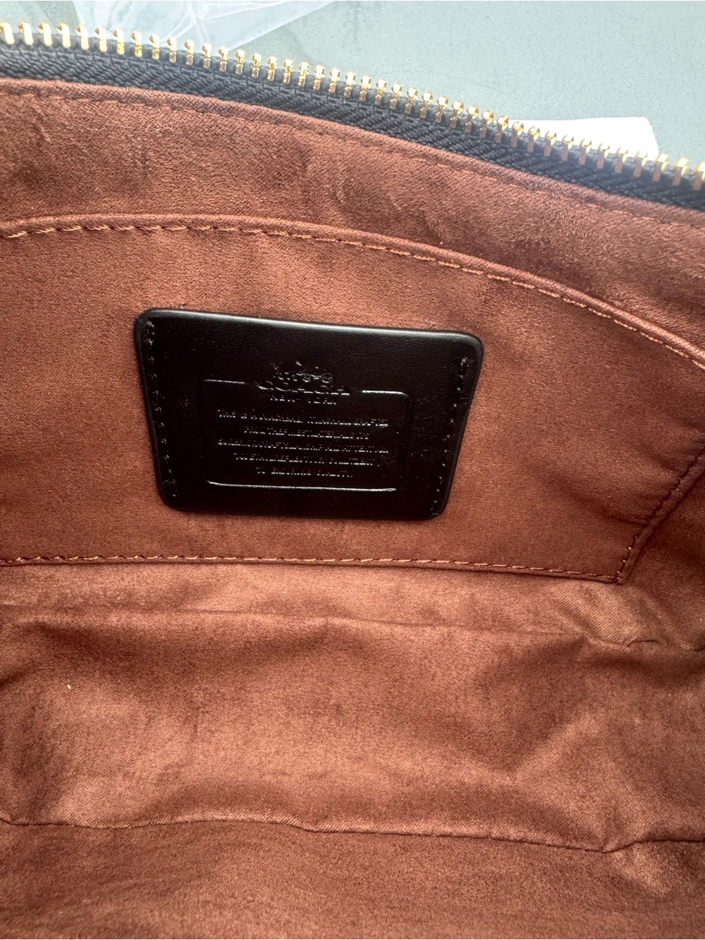 Coach Brown Signature Shoulder Bag with Gold Hardware - Picture 4 of 6